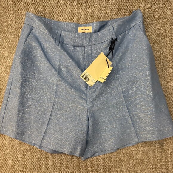 NWT Zadig & Voltaire Lin Sparkle Blazer and Short Set in blue, size 38 (8 US) - Picture 4 of 10